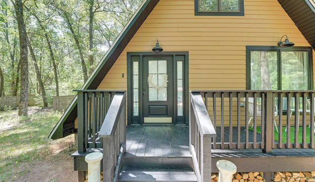 Walk to Fox Lake: Pet-friendly A-frame w/Fire Pit