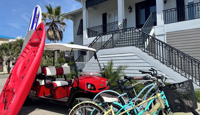 Water front, Heated private pool, GOLF CART, Sunset views, Private pier, Beach