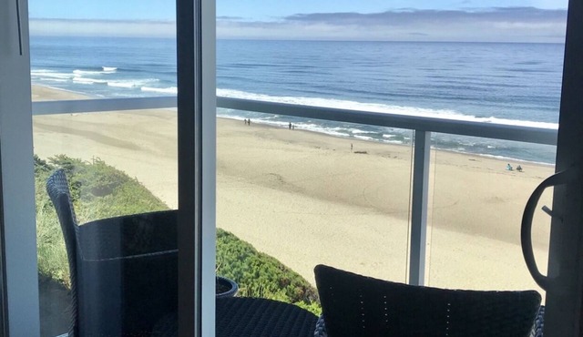Whale watching from oceanfront home