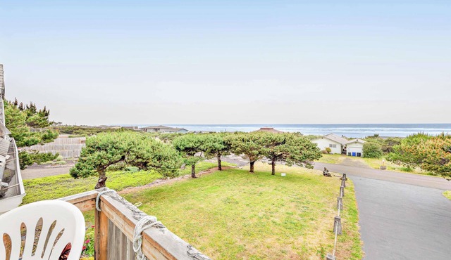 Whimsical Oceanview Home with Private Hot Tub & Nearby Beach Access - Dogs OK