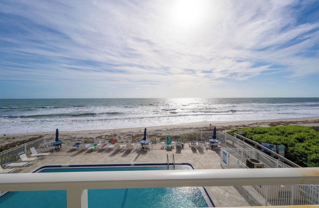Oceanfront Corner 2BR Condo 3rd Floor Balcony Indian Harbour Beach, Unit 301